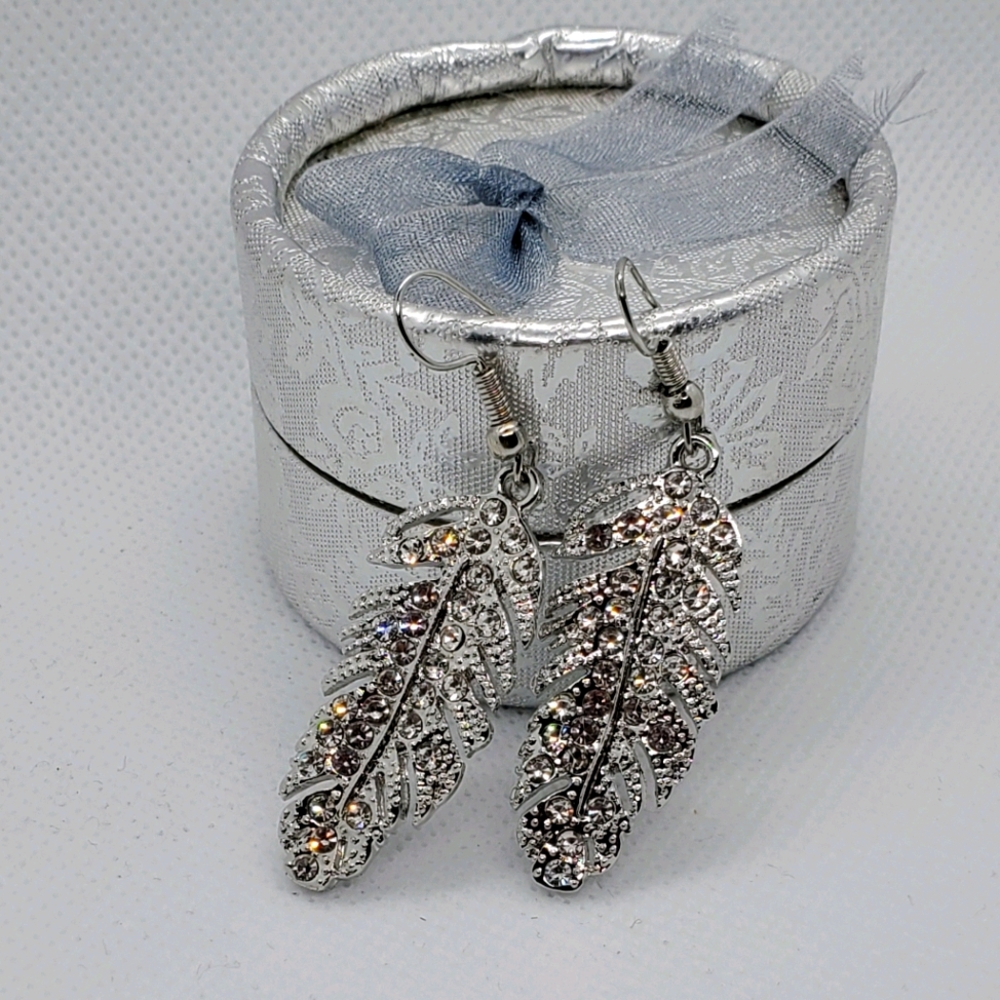 Silver Leaf Earrings